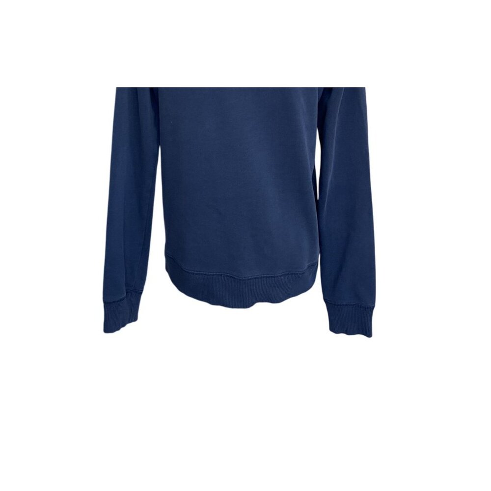 Hollister Womens Y2K Sweatshirt Size XS Logo Crewneck Graphic Spell‎ Out Navy - Picture 7 of 10